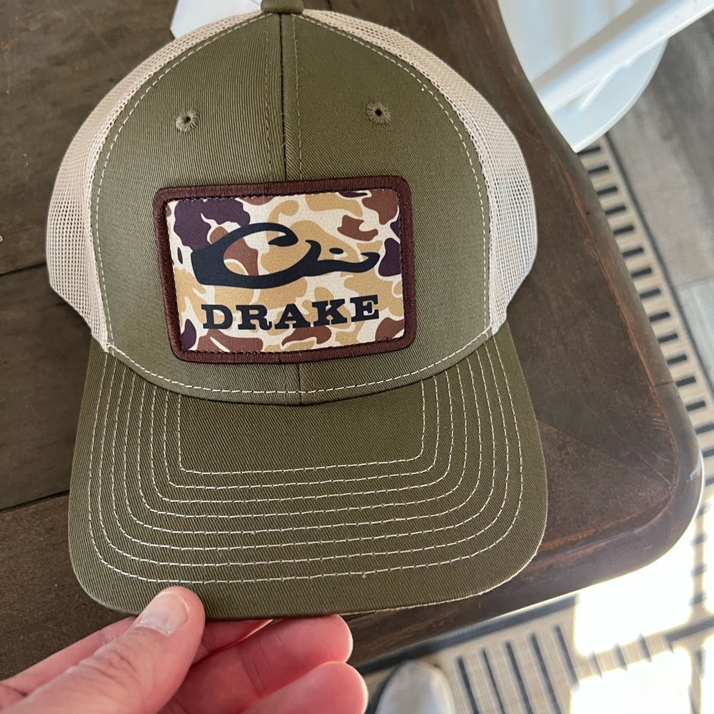 Drake Olive Green and Tan Cap